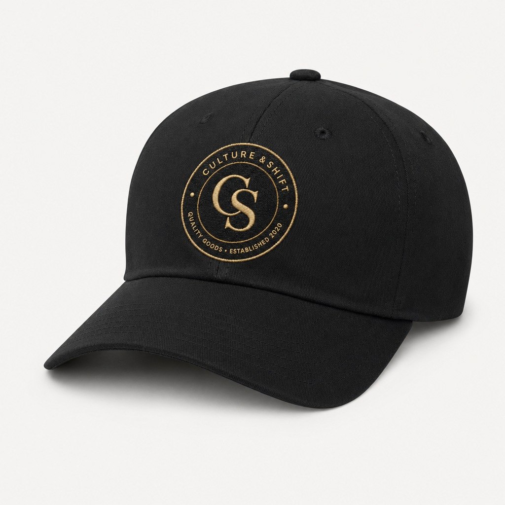 Culture Shift Cap, black, embroidered CS logo