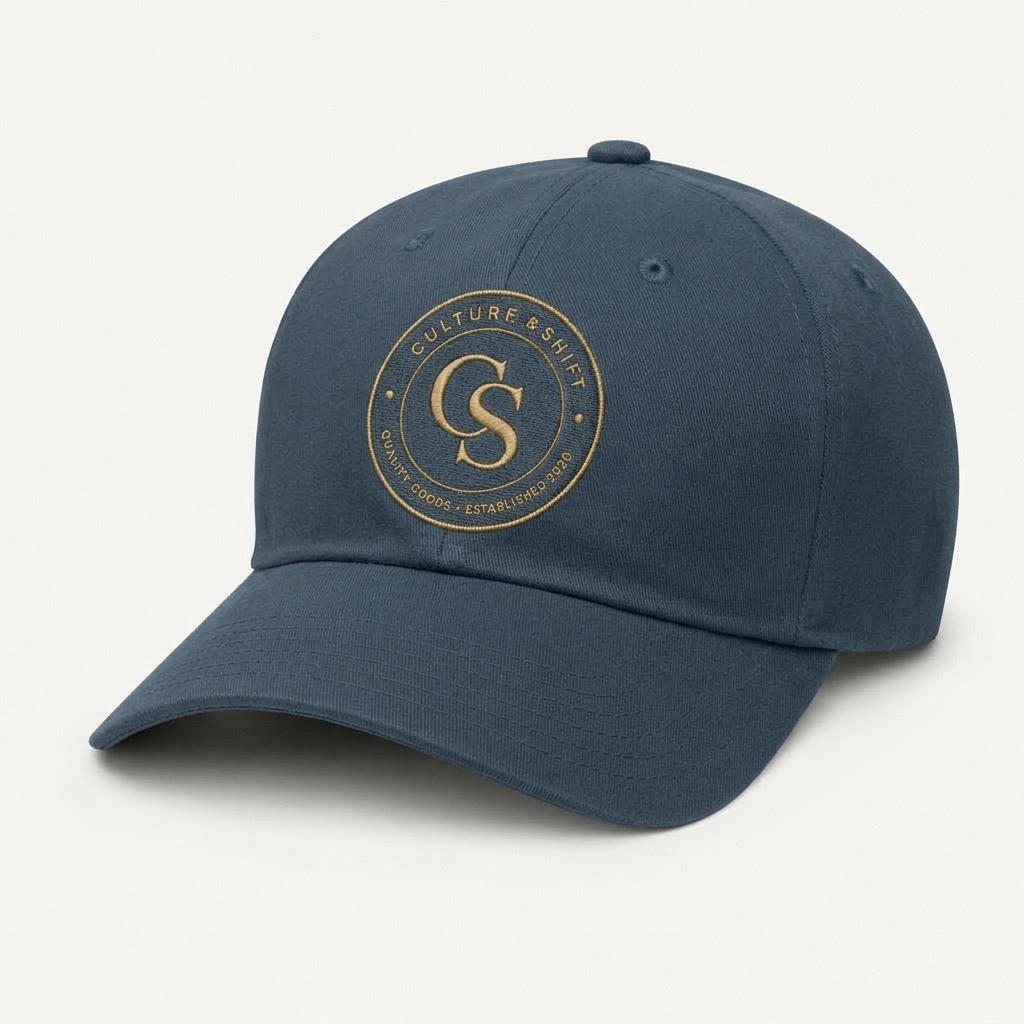 Culture Shift Cap, blue, embroidered CS logo