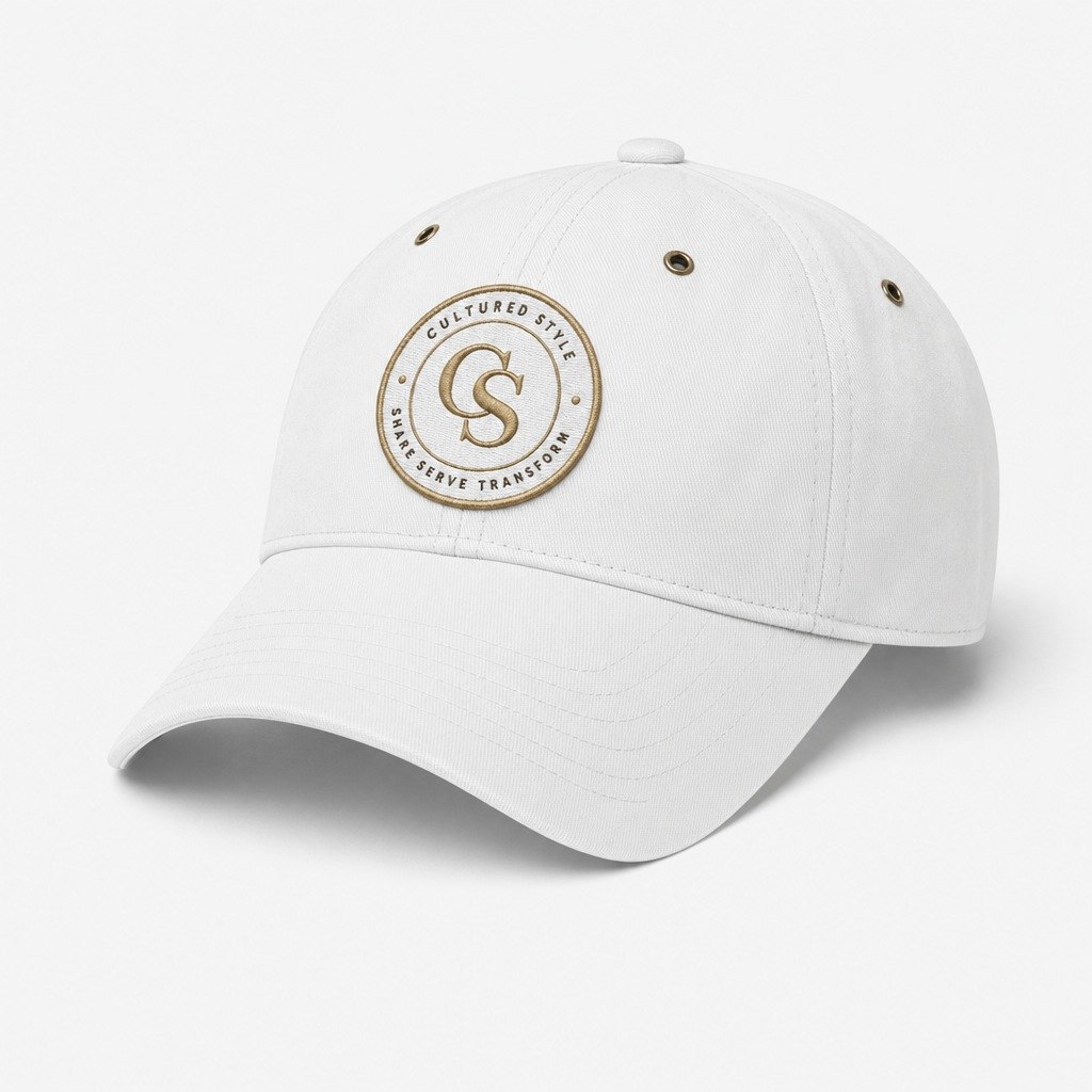 Culture Shift Cap, white, embroidered CS logo