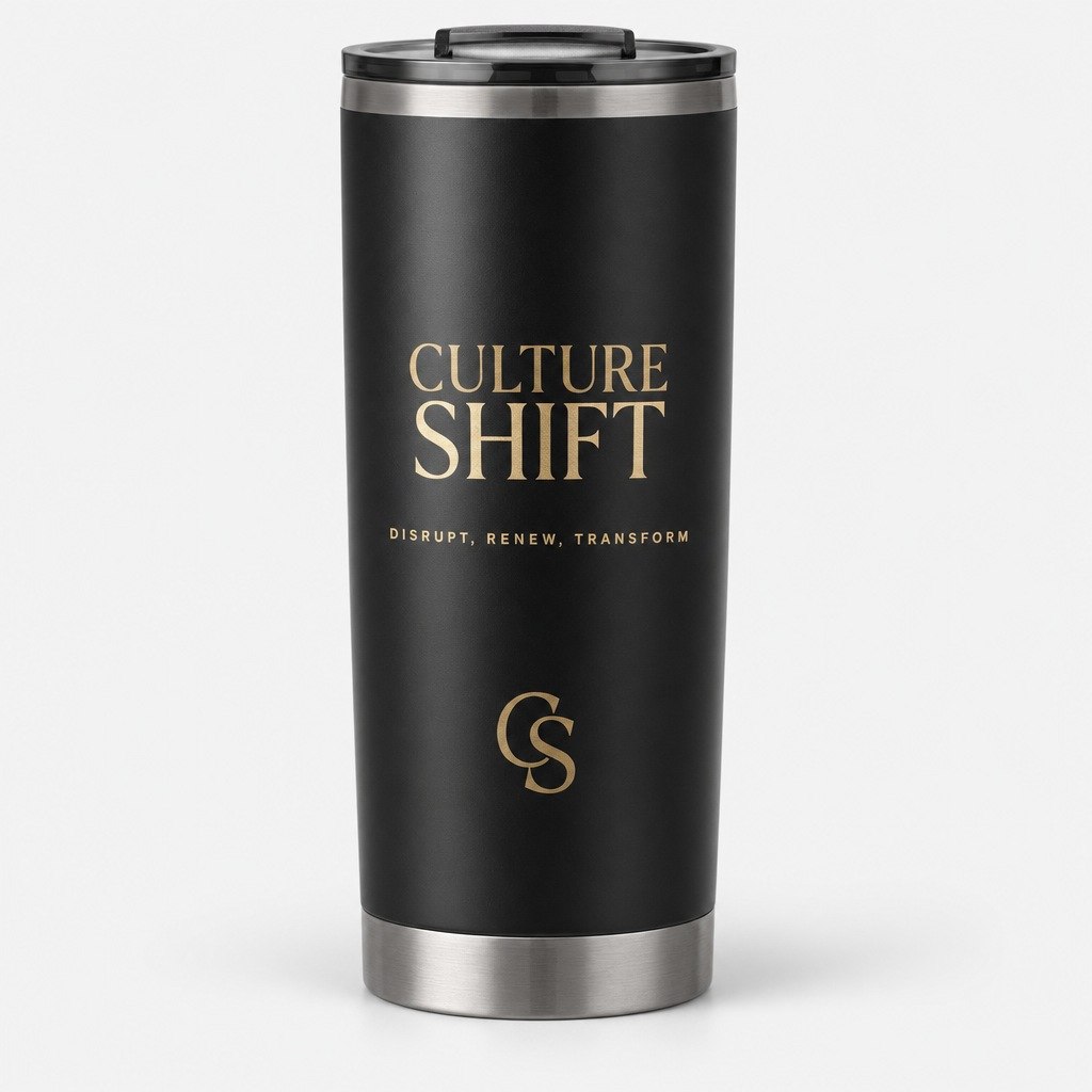 Culture Shift stainless steel tumbler, black
